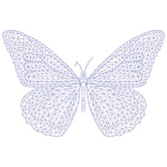 mosaic butterfly for coloring and design. vector illustration.