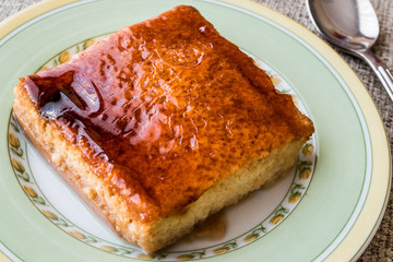 Balkan Cake Trilece with caramel sauce and made with three milk