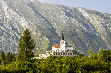 Fototapeta na wymiar Monastery, Slovenia, Northern Slovenia, Soca