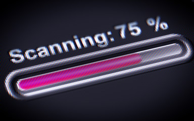 Process of Scanning on the screen.