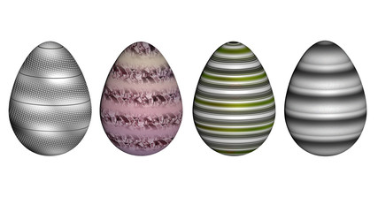 3d Illustration,  Schmuckeier isoliert