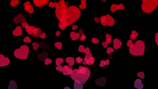 4K Seamless Looping Heart Particles on Abstract Background Motion Graphics - News Style Motion Backgrounds Orbs and Circles