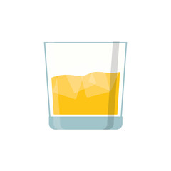 Glass of whisky icon vector illustration graphic design