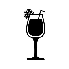 Cocktail glass cup icon vector illustration graphic design