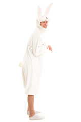 Playful man in a rabbit costume