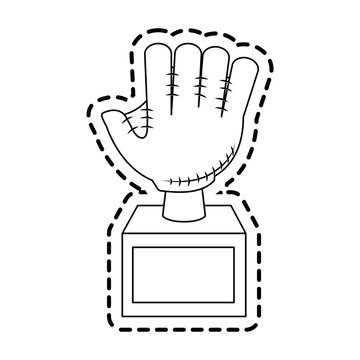 trophy baseball icon image vector illustration design 