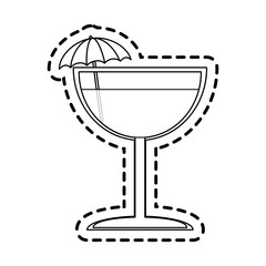 tropical cocktail icon image vector illustration design 