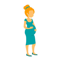 pregnant woman flat icon