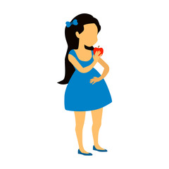 pregnant woman flat icon