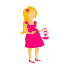 pregnant woman flat icon