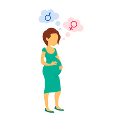 pregnant woman flat icon