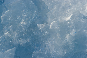 Blue and white ice structure