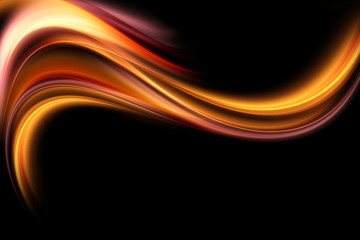 Abstract background  Blurred color waves design. Glowing fractal creative graphic.