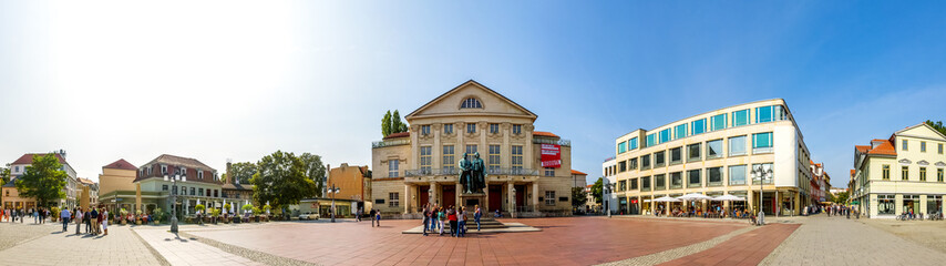 Fototapeta na wymiar Deutsches Nationaltheater, Weimar Panorama 
