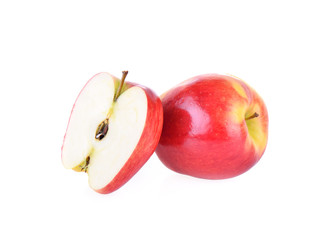 Ripe apple on white background