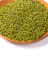 Mung beans isolated on white background