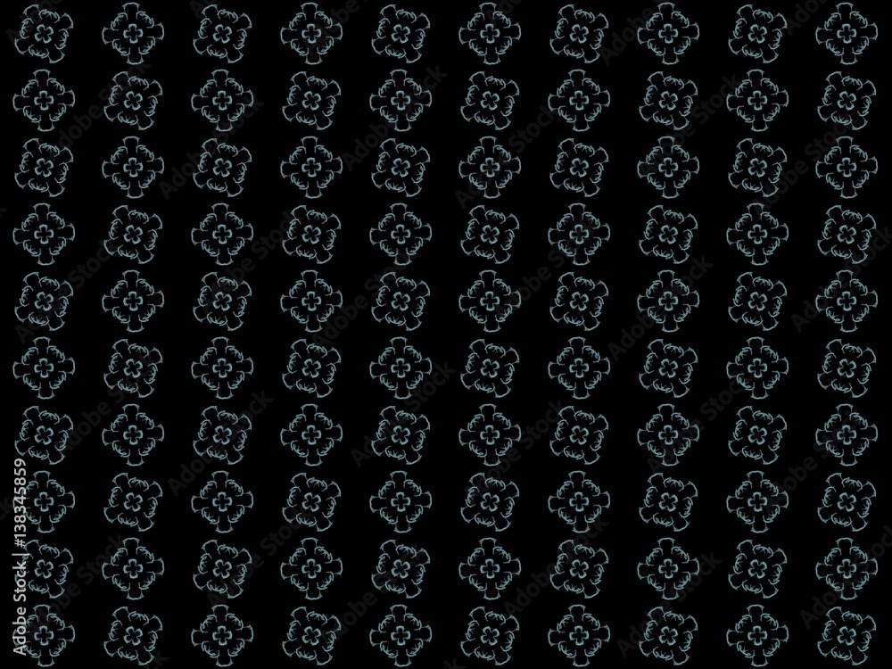 Poster texture with rendering abstract fractal green pattern
