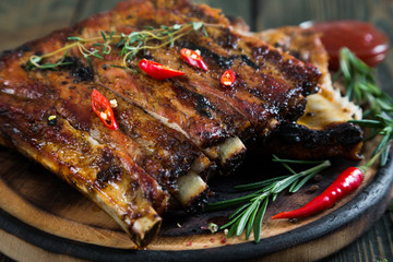 Roasted pork ribs