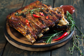 Roasted pork ribs
