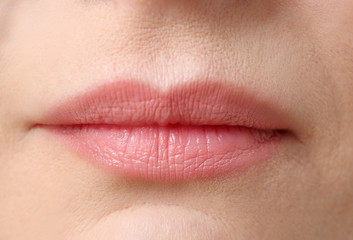 Fototapeta premium Mature woman face, closeup. Plastic surgery concept.