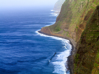 Fototapeta na wymiar Cliff line, Portugal, Madeira, Ponta do Pargo