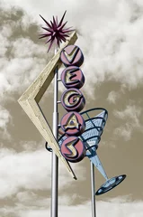Muurstickers Old Vegas street sign © gdvcom