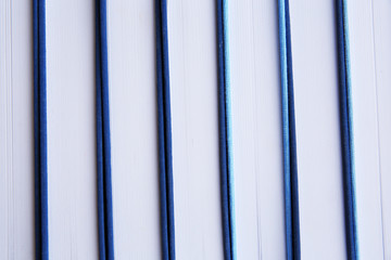 Closeup of books in a row