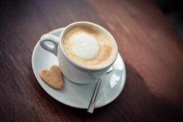 A cup of coffee on the table