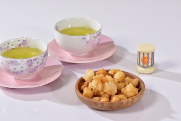お茶とおかきとストーブ
