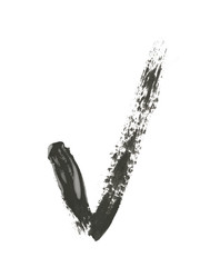 Tick mark made with a paint stroke