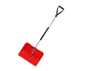 Snow shovel on white background