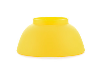 yellow bowl isolated on white background