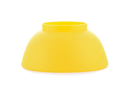 yellow bowl isolated on white background