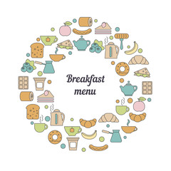 Breakfast vector background