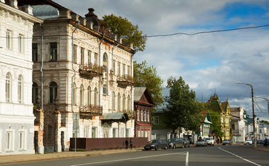 Provincial Russian cityscape of Kostroma, Russia
