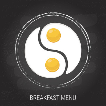 Breakfast menu concept.