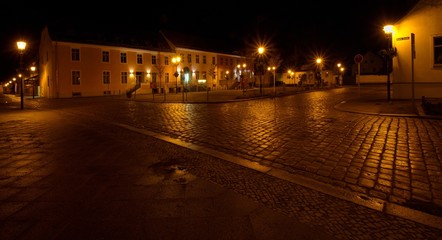 Fototapeta na wymiar Altstadt von Teltow bei Nacht