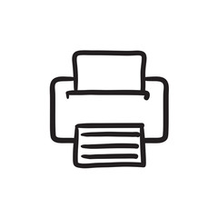 Printer sketch icon.