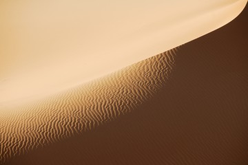 Sand dunes in Sahara desert, Libya - obrazy, fototapety, plakaty