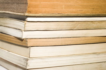 Stack of old books, background