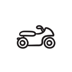 Naklejka premium Motorcycle sketch icon.