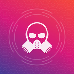 gas mask vector sign, icon