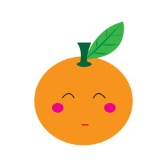 orange cartoon character isolated vector