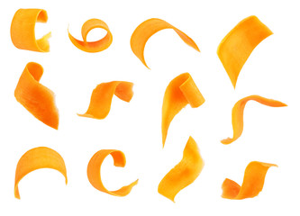 sliced pumpkin chunks isolated