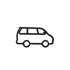 Minivan sketch icon.
