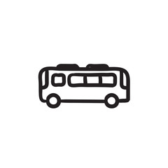 Bus sketch icon.