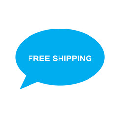 free delivery sign isolated vector