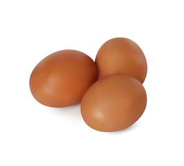 Realistic vector image of yellow eggs