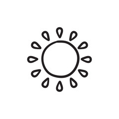 Sun sketch icon.