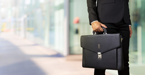 Businessman holding a briefcase